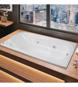 Banheira de Hidromassagem 150x80x40cm Goldline Confort Ouro Fino